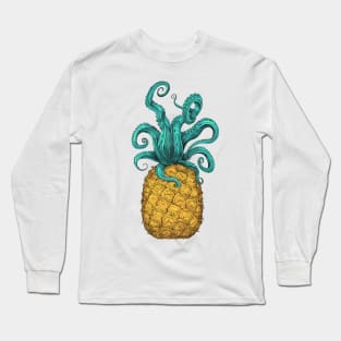 Octopus Pineapple Long Sleeve T-Shirt